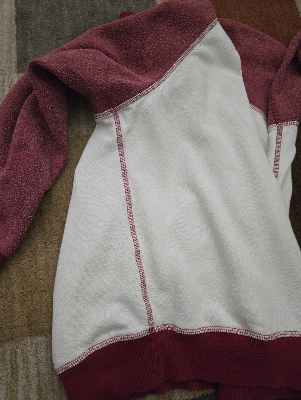 The Great. College Sweatshirt Retro Raglan Sleeve Color-blocked Crewneck Size 0 - Picture 9 of 9